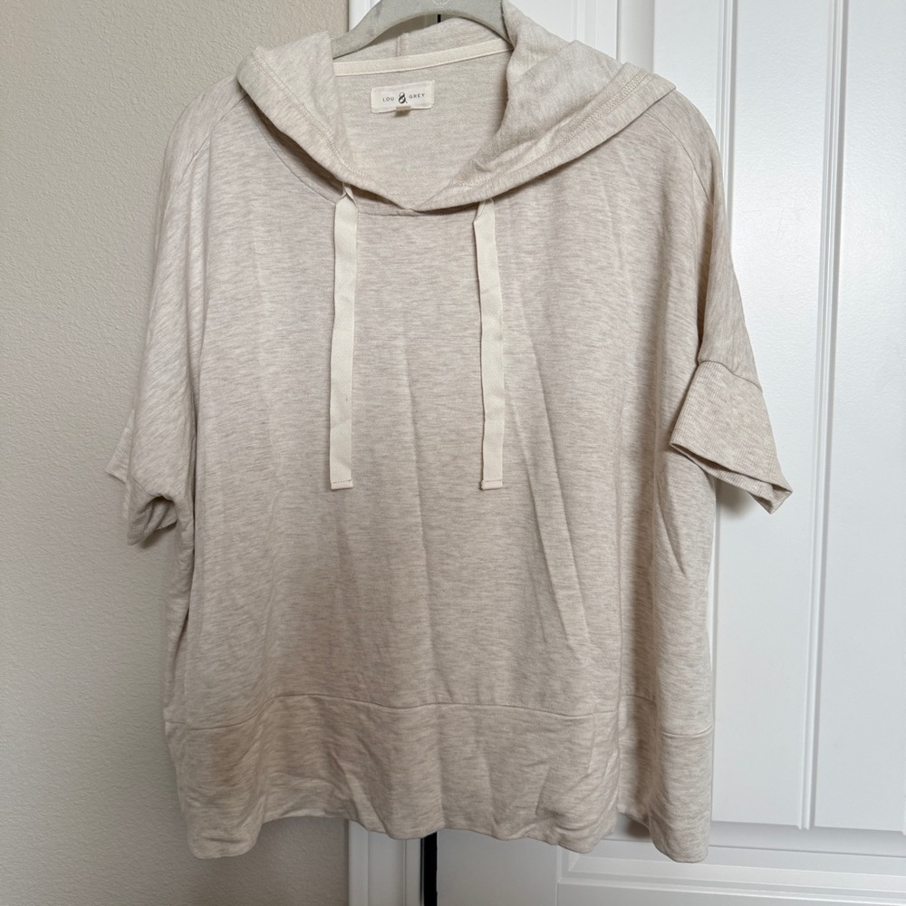LOFT Lou & Grey Soft Cream Hoodie Size Small